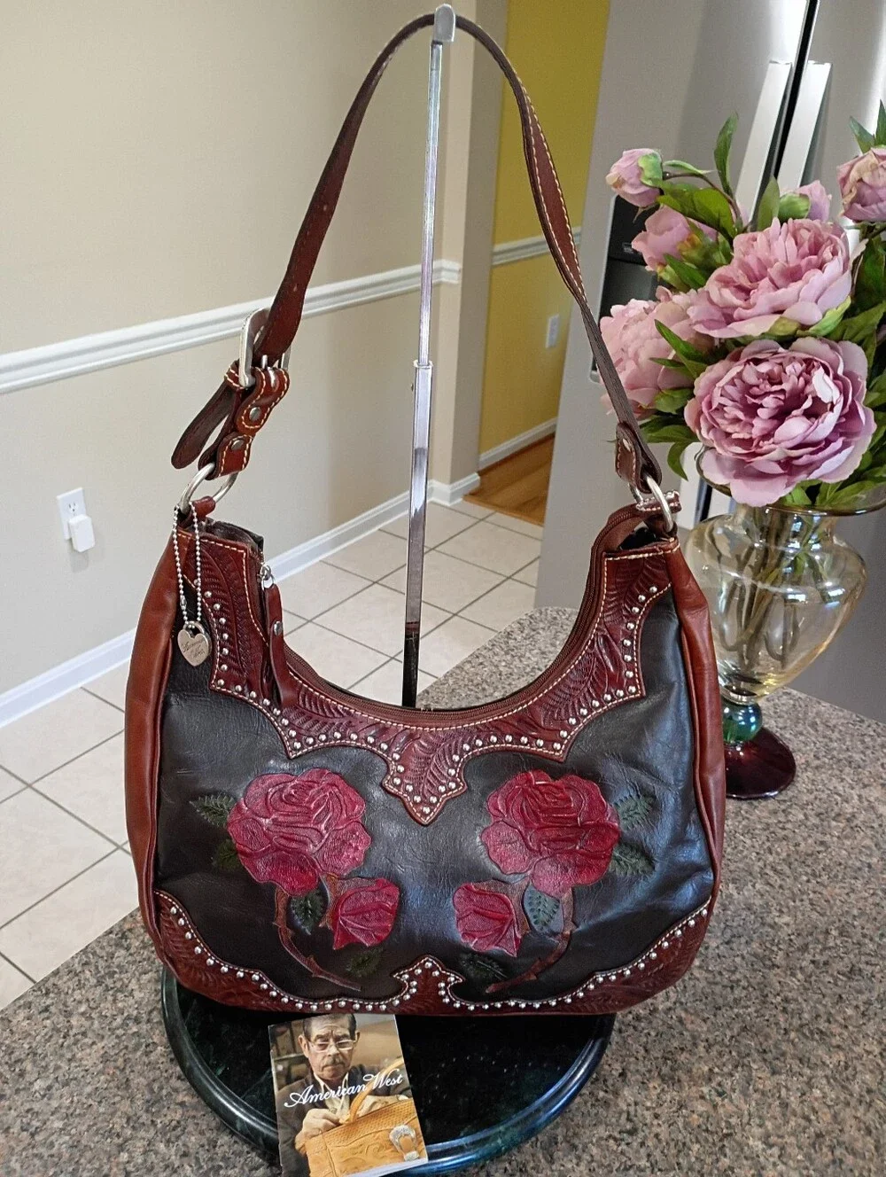 American West Genuine Leather Hobo Purse